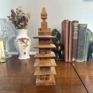 Wooden Pagoda Sculpture